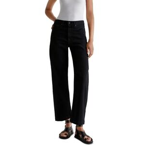 AG Hattie Classic High-Rise Curved Barrel Ankle Jeans 7 Years Onyx Size 29 NWT